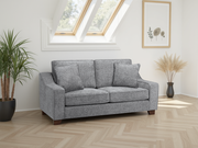 Nebraska Grey Slate Fabric Upholstered 3 Seater Sofa Contemporary Living Room Sofa