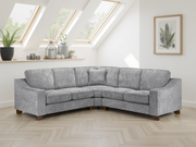 Nebraska Grey Slate Fabric Large Corner Sofa Contemporary Corner Suite