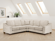 Nebraska Stone Fabric Large Corner Sofa Contemporary Corner Suite