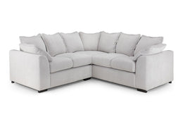 Colbee Natural Fabric Large Corner Sofa Contemporary Family Corner Suite