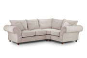 Windsor Stone Fabric Full Back Right Hand Facing Corner Sofa Traditional Corner Suite