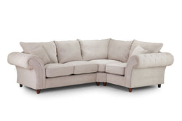 Windsor Stone Fabric Full Back Right Hand Facing Corner Sofa Traditional Corner Suite