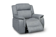 Linden Grey Fabric Electric Recliner Armchair Luxury Reclining Chair