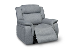 Linden Grey Fabric Electric Recliner Armchair Luxury Reclining Chair
