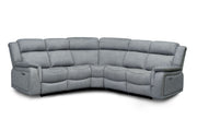 Linden Grey Fabric Electric Recliner Large Corner Sofa Luxury Reclining Corner Suite