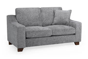 Nebraska Grey Slate Fabric Upholstered 2 Seater Sofa Contemporary Living Room Sofa