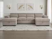 Alaya Sofabed Beige U Shape Corner