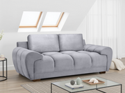 Azzuro Grey Velvet 2 Seater Sofa Bed with Storage