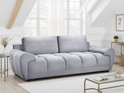 Azzuro Grey Velvet 3 Seater Sofa Bed with Storage