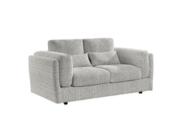 Bari Grey Fabric Upholstered 2 Seater Sofa Contemporary Living Room Sofa