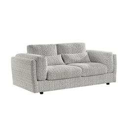 Bari Grey Fabric Upholstered 3 Seater Sofa Contemporary Living Room Sofa