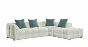 Genoa Beige Fabric Right Hand Facing Corner Sofa