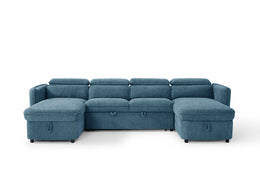 Capri Sofabed Blue U Shape Corner