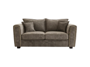 Serena Brown Fabric Upholstered 2 Seater Sofa Modern Living Room Sofa