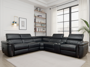 Somerville Electric Recliner Sofa Black Large Corner