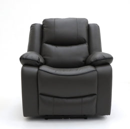 Harald Grey Faux Leather Electric Recliner Armchair with USB-C Charging Ports