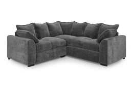 Colbee Grey Fabric Large Corner Sofa Contemporary Family Corner Suite