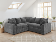 Colbee Grey Fabric Large Corner Sofa Contemporary Family Corner Suite